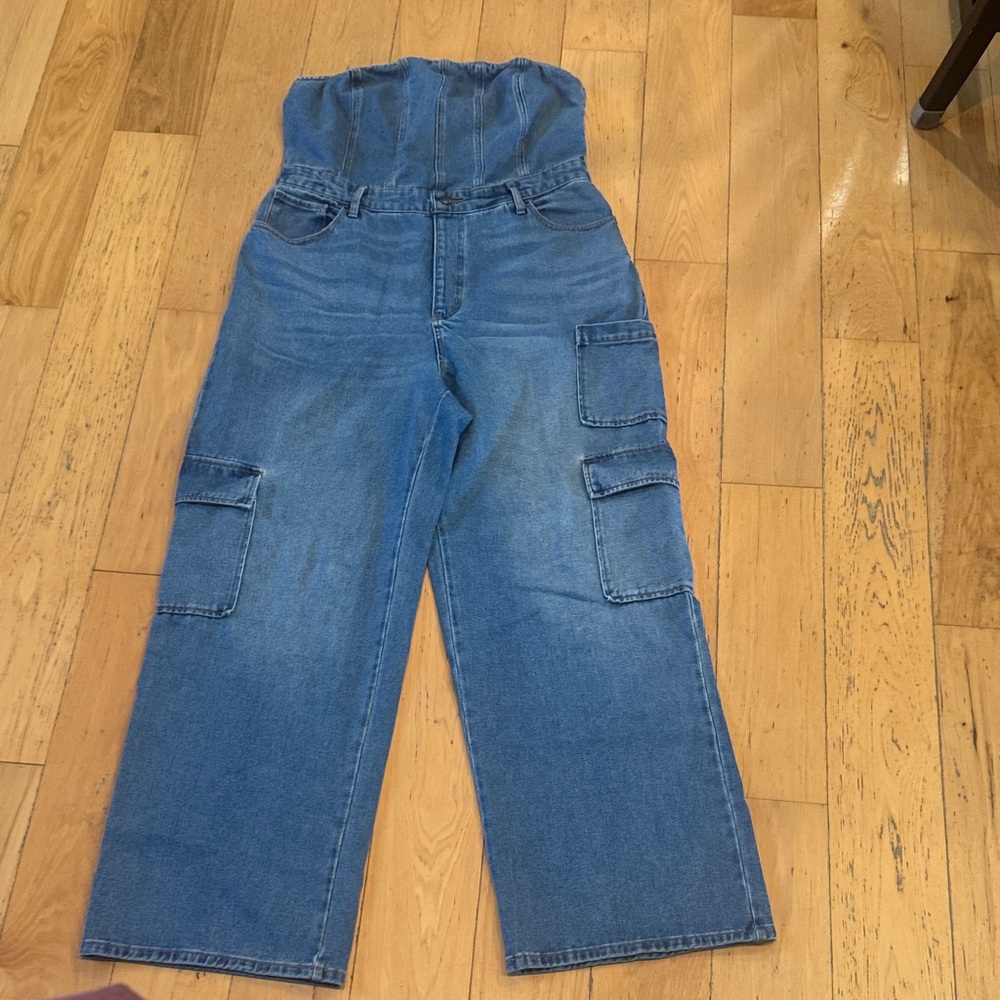 Wild Fable Blue Jean Cargo Romper